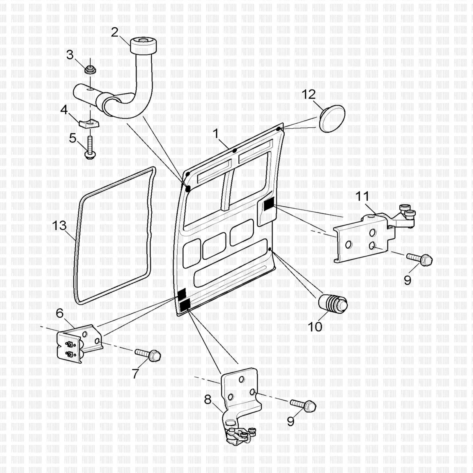 jeep wrangler door parts diagram