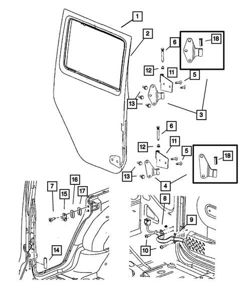 jeep wrangler door parts diagram