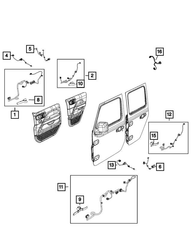 jeep wrangler door parts diagram