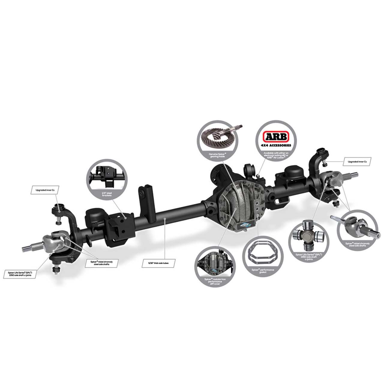 jeep wrangler front axle parts diagram