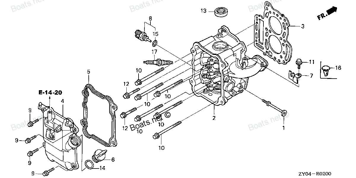 20 hp honda outboard parts diagram