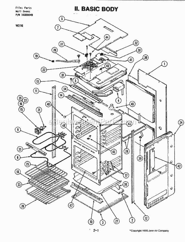 jenn air oven parts diagram