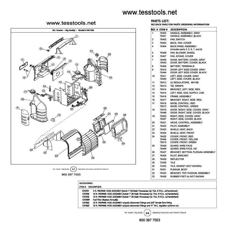 mr heater parts diagram pdf