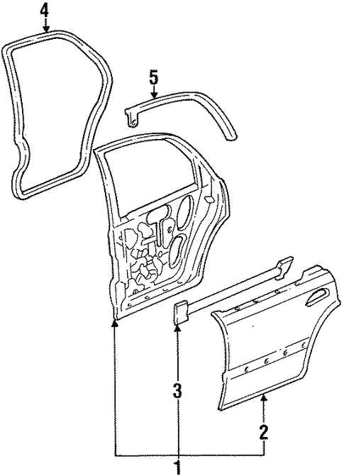 honda civic door parts diagram