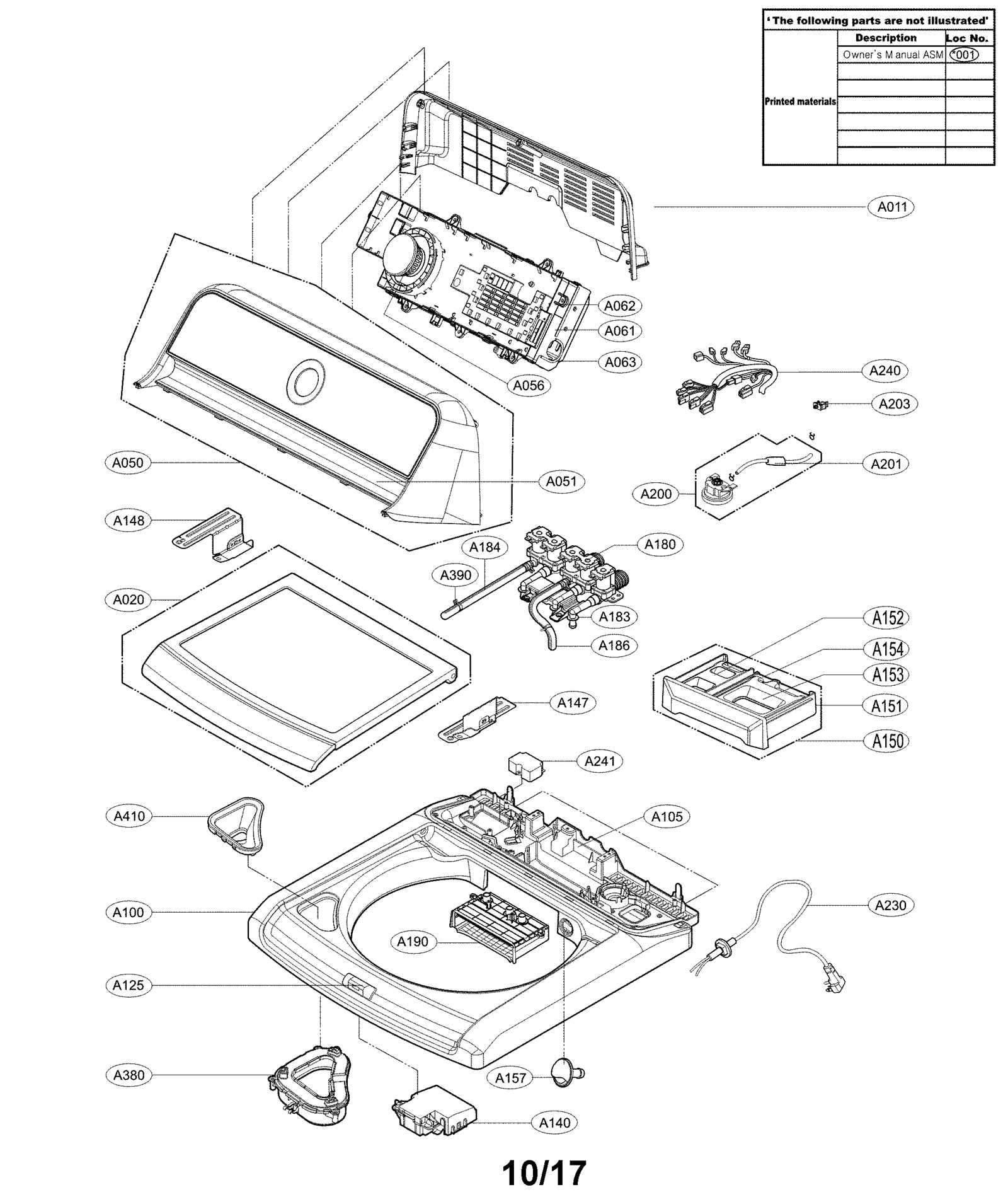 lg inverter direct drive dishwasher parts diagram