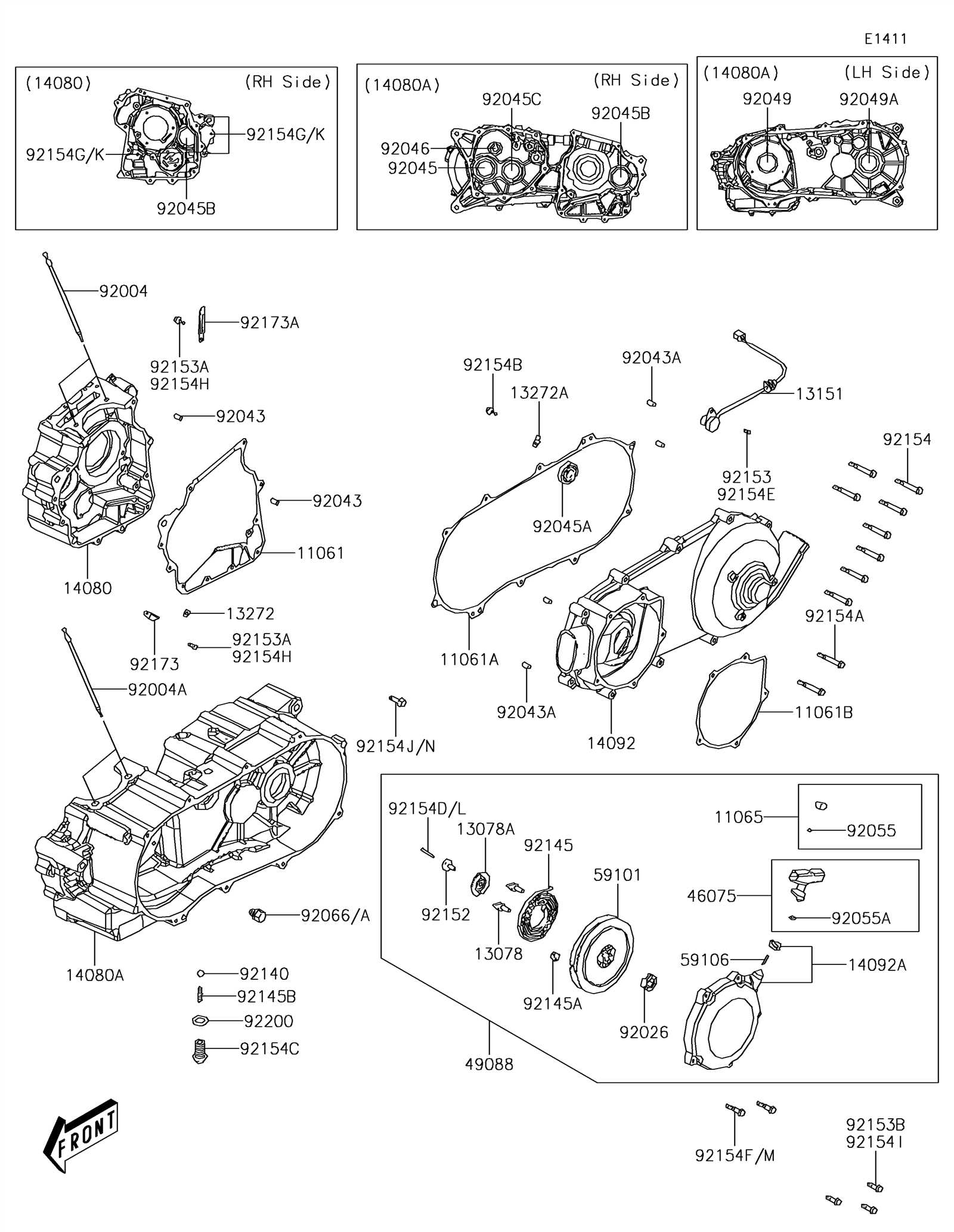 kawasaki z400 parts diagram