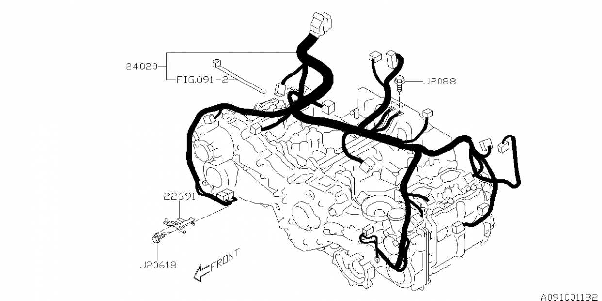 subaru engine parts diagram