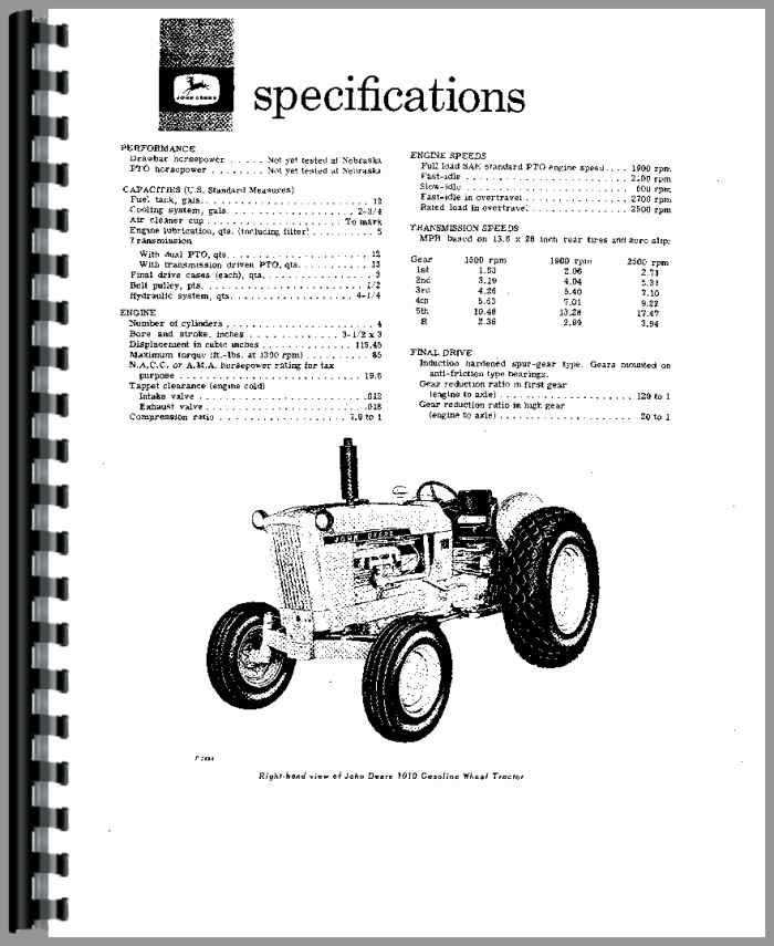 john deere 1010 parts diagram