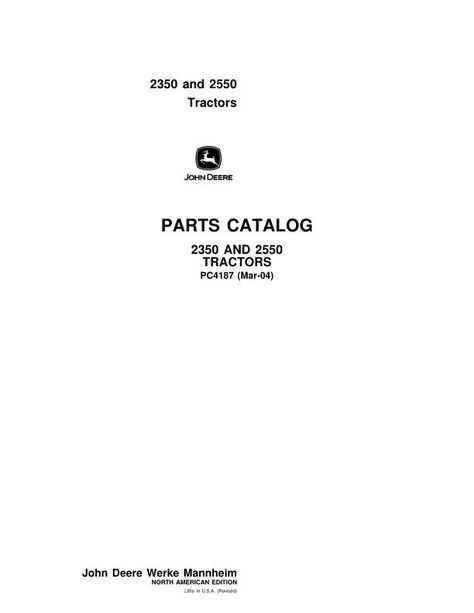 john deere 2550 parts diagram