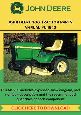 john deere 300 parts diagram