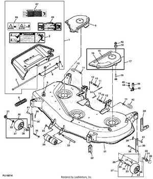 john deere 345 48c mower deck parts diagram