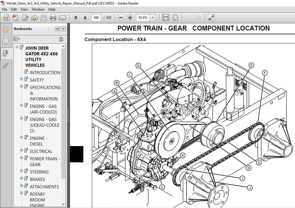 john deere 825i parts diagram