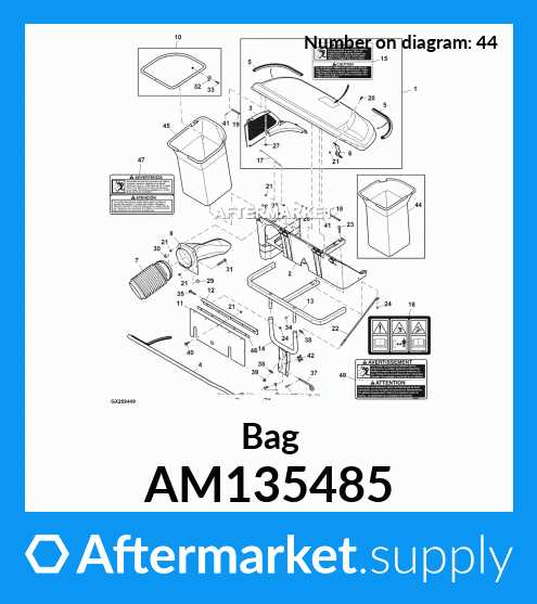 john deere bagger parts diagram