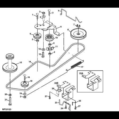 john deere lt133 mower deck parts diagram