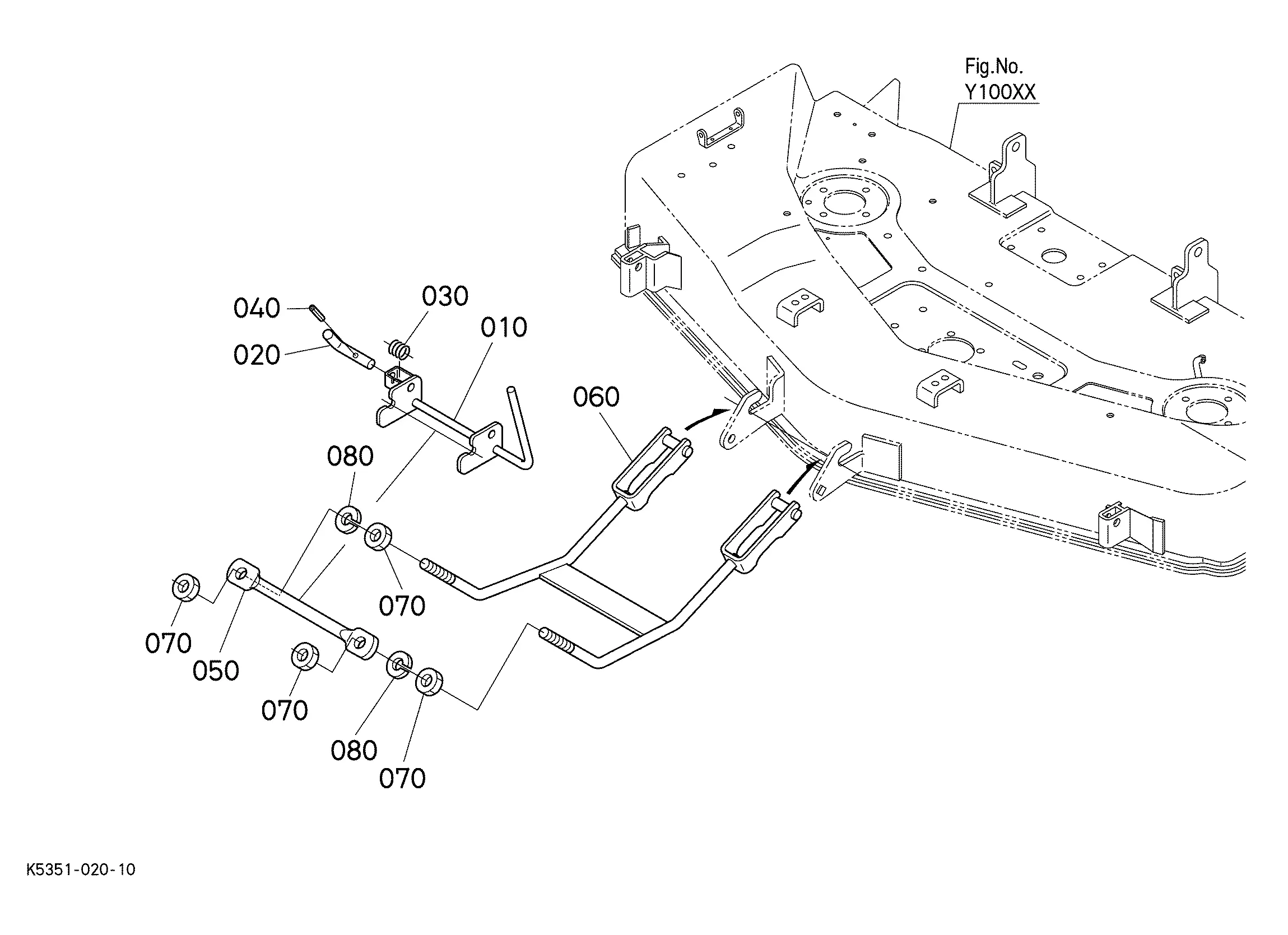 john deere x534 parts diagram