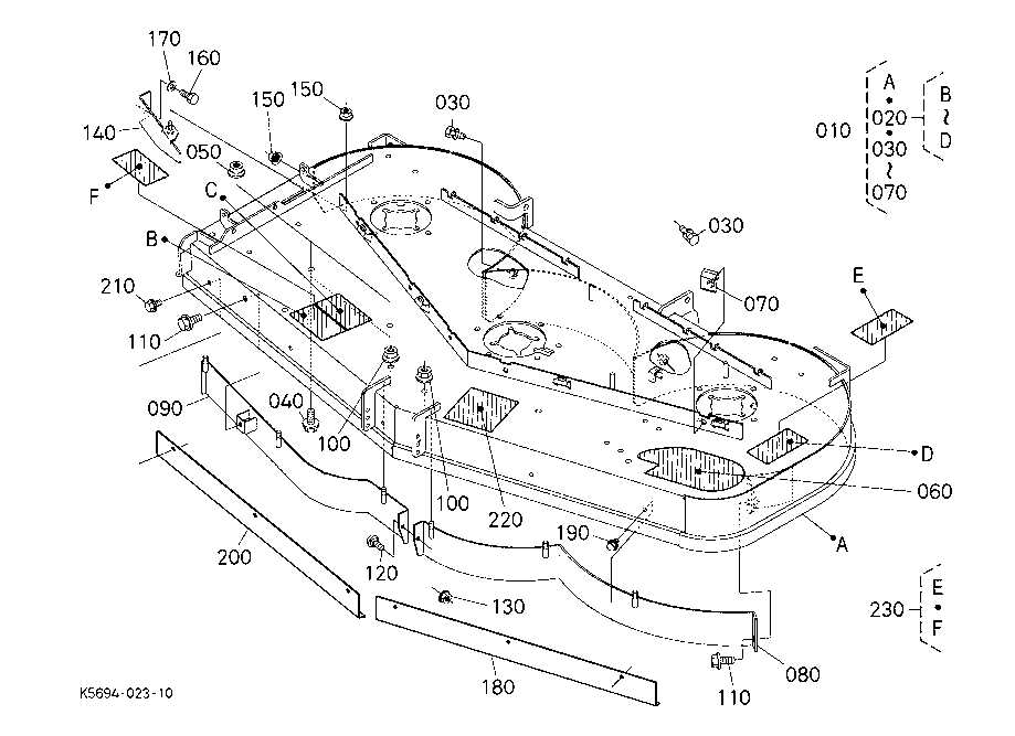 john deere x534 parts diagram