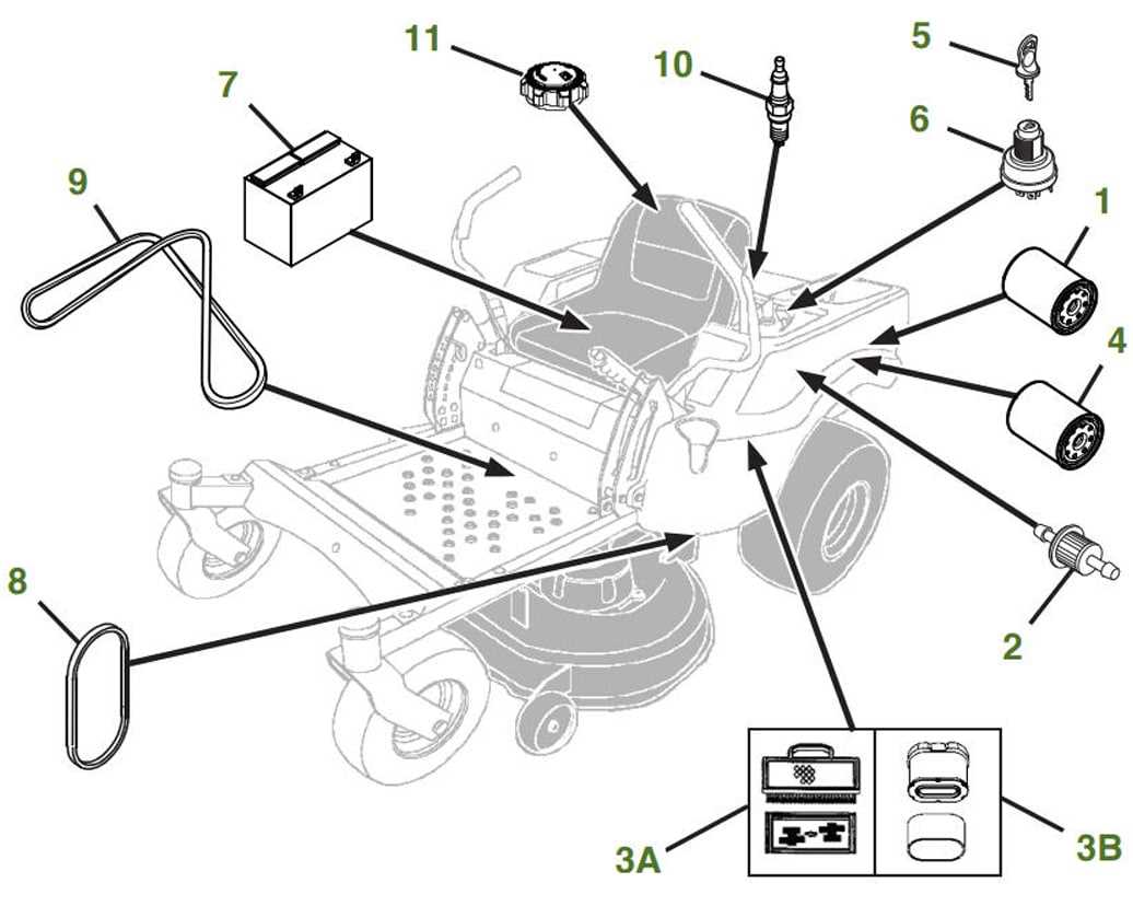 john deere z425 deck parts diagram