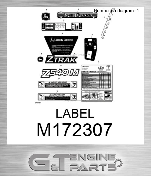 john deere z540m parts diagram