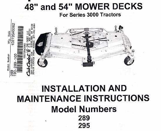 cub cadet series 3000 parts diagram