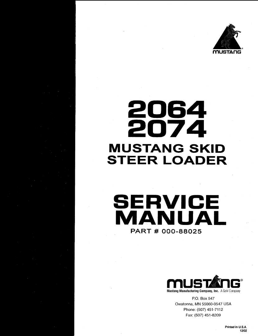 mustang 940 parts diagram