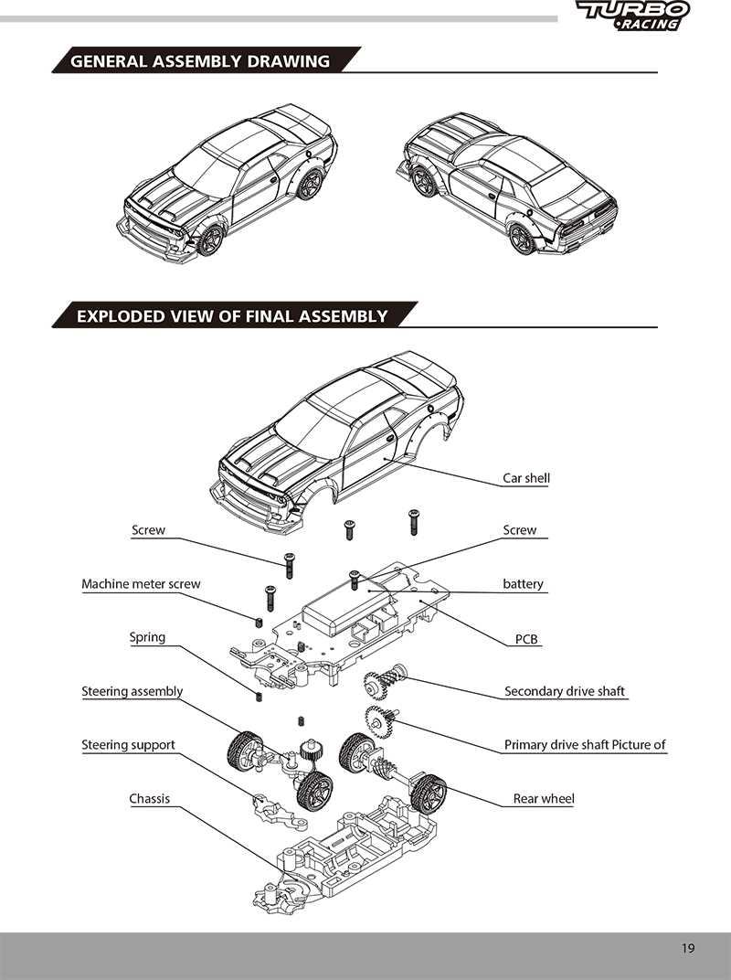 rc car parts diagram