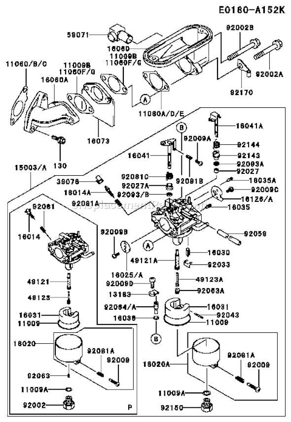 kawasaki fb460v parts diagram