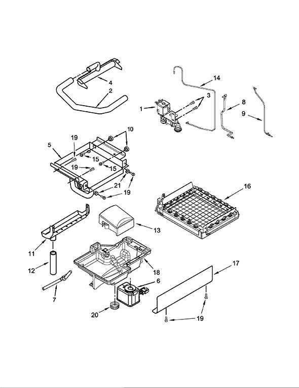 whirlpool ice dispenser parts diagram