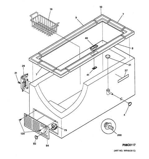 kenmore chest freezer parts diagram