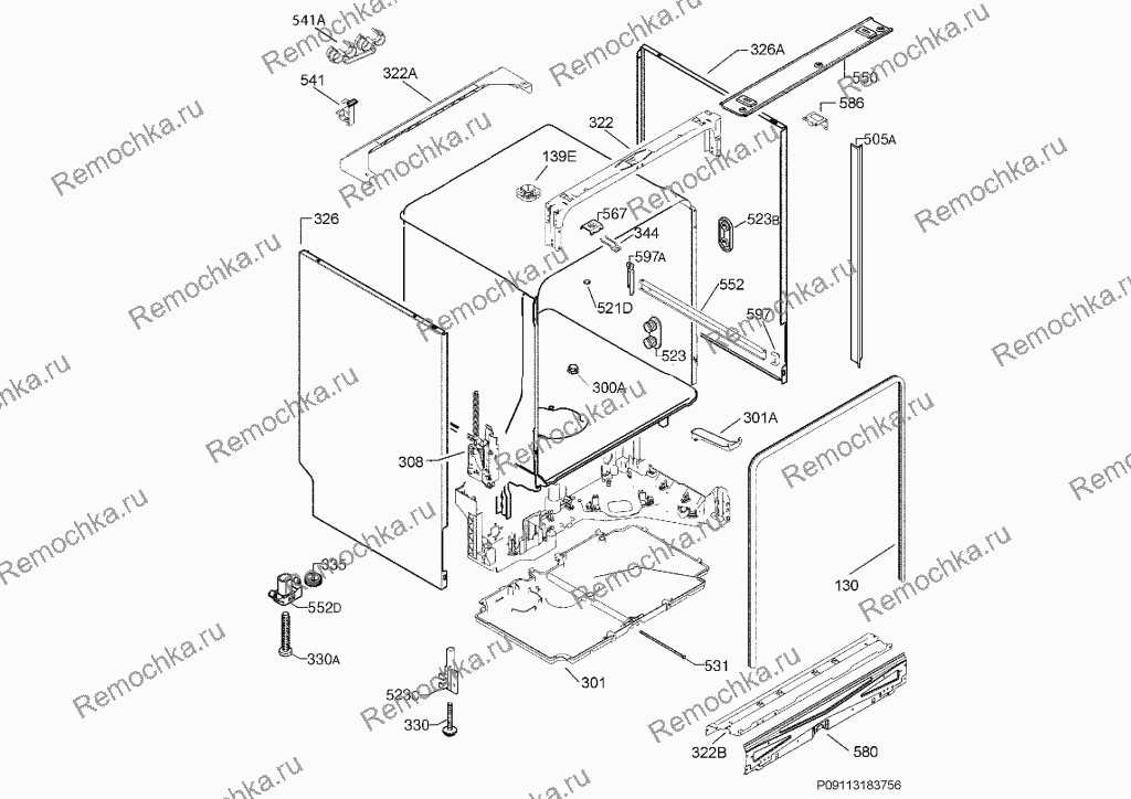 kenmore dishwasher model 587 parts diagram