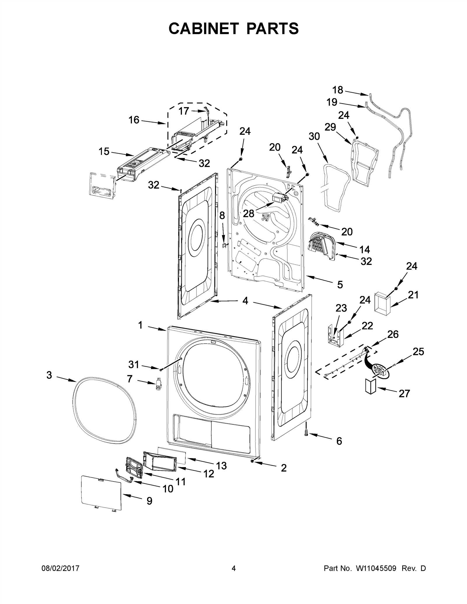 kenmore dryer parts diagram