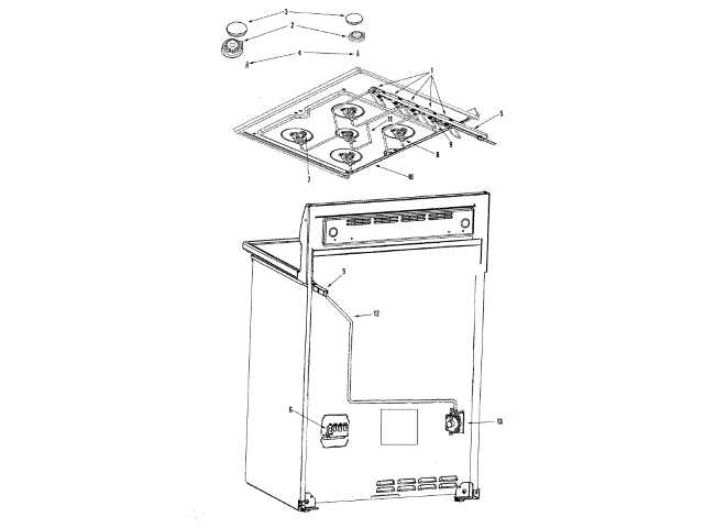 kenmore electric range parts diagram