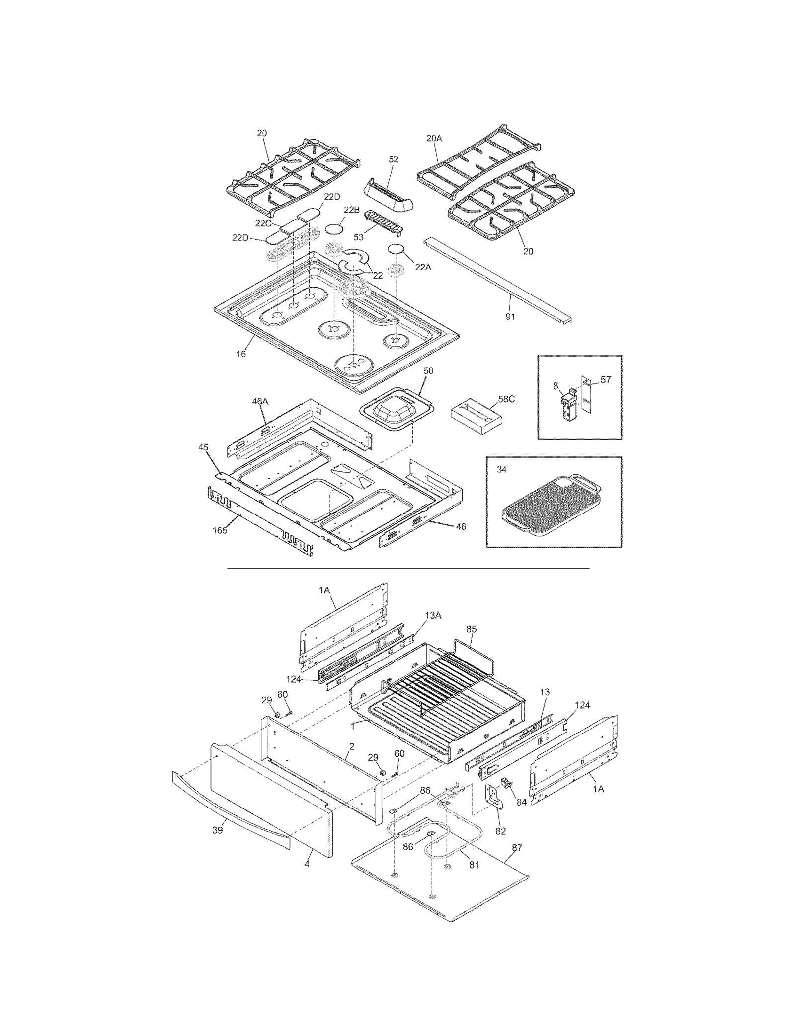 kenmore elite gas range parts diagram