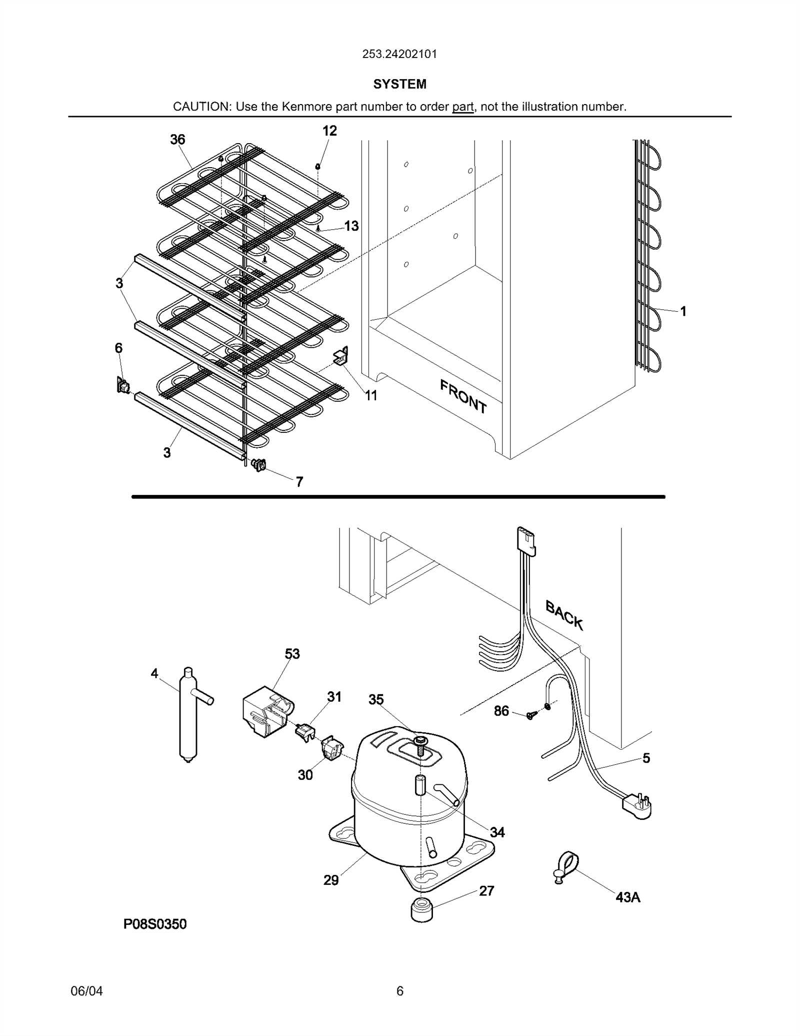 kenmore fridge parts diagram