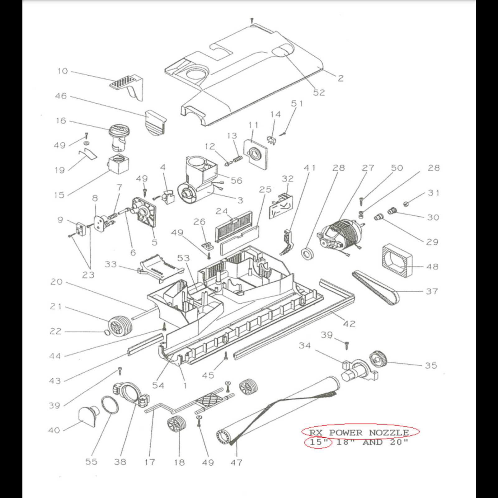 kenmore progressive vacuum parts diagram