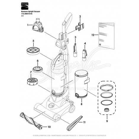 kenmore vacuum parts diagram