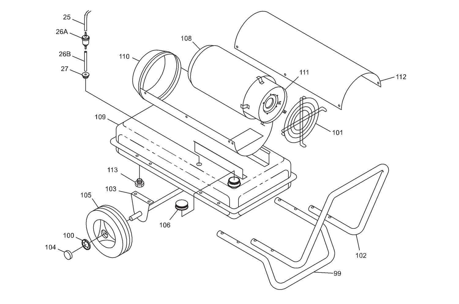 kerosene heater parts diagram