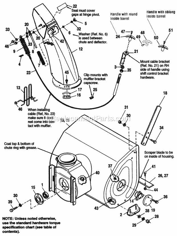 massimo snow blower parts diagram