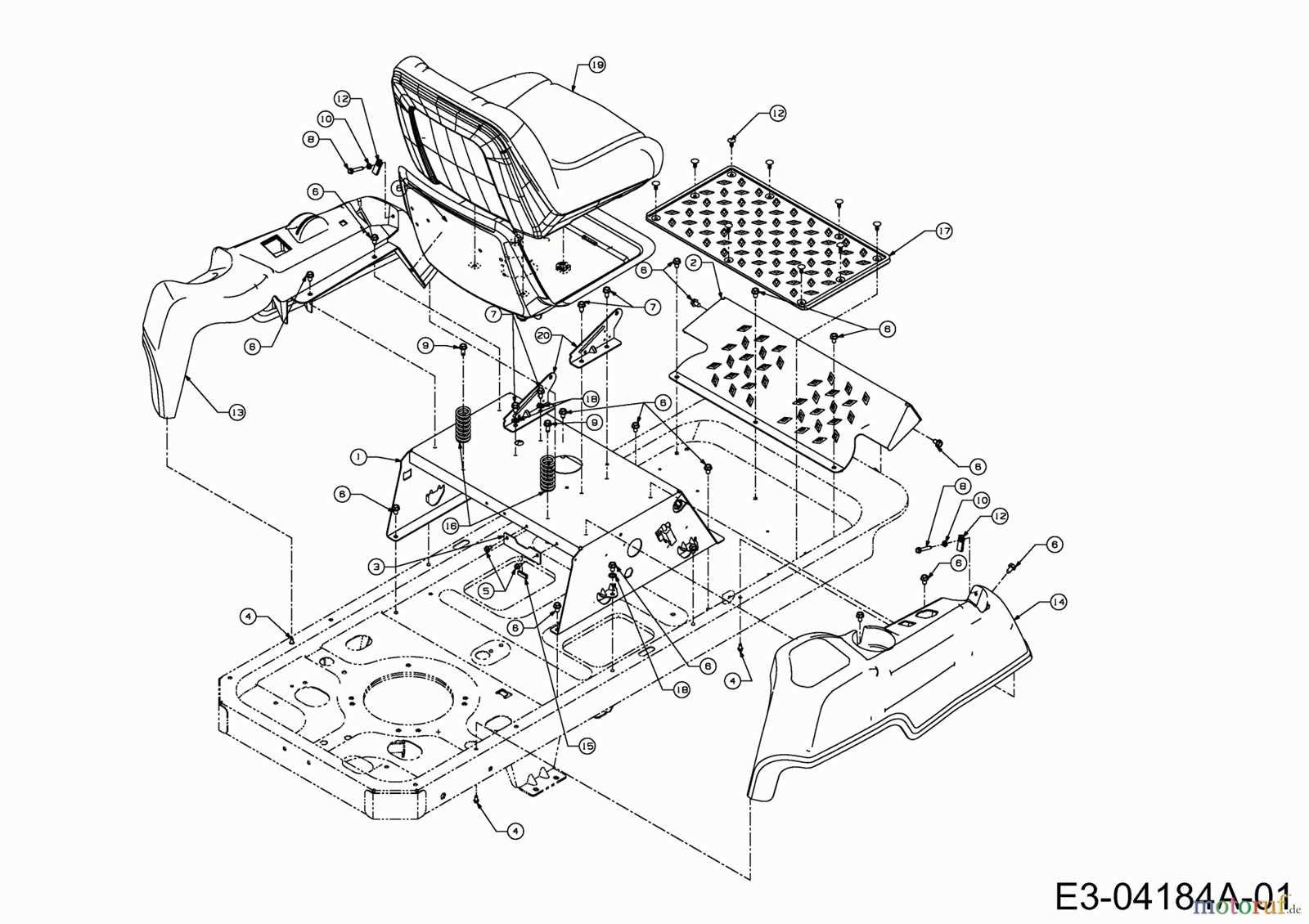 cub cadet rzt 50 parts diagram