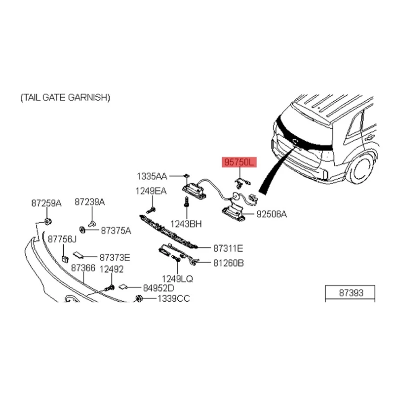 kia sorento body parts diagram