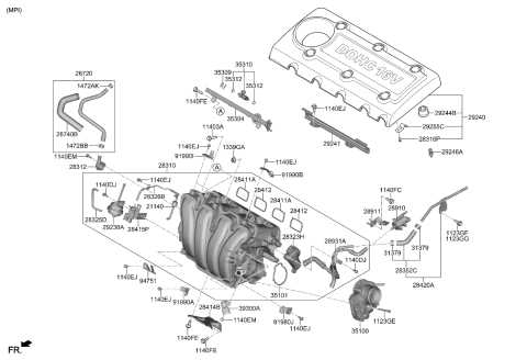 kia sorento body parts diagram