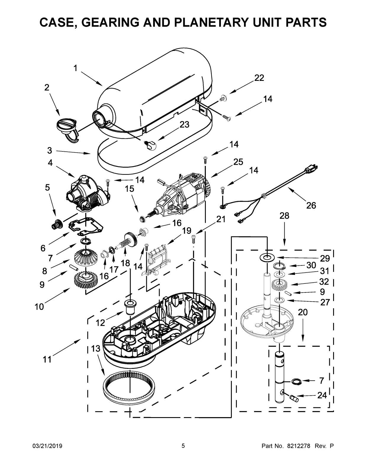 kitchenaid professional 600 parts diagram