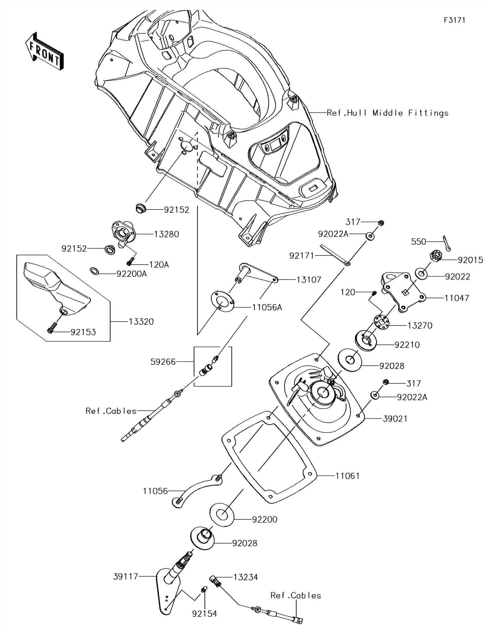 kawasaki jet ski parts diagram