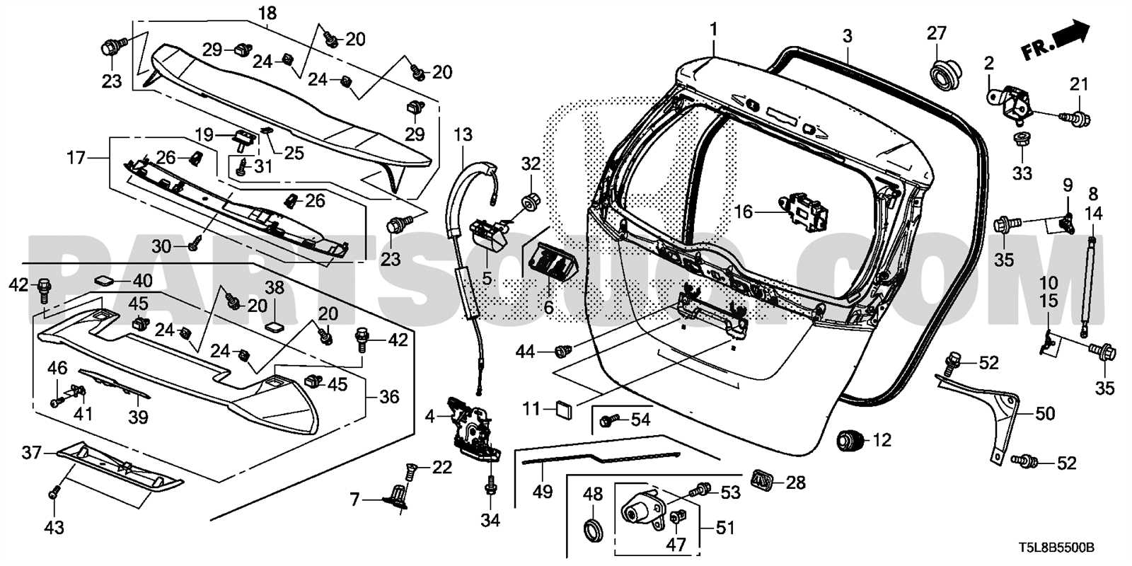 honda crv body parts diagram