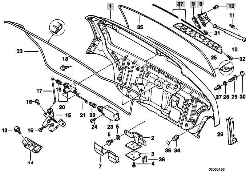 bmw e36 convertible parts diagram