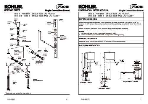 kohler faucet parts diagram