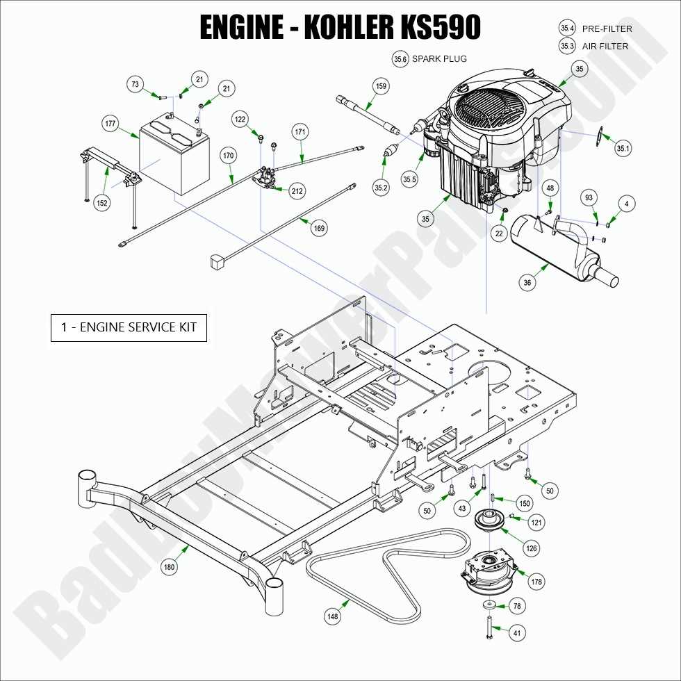 kohler motor parts diagram