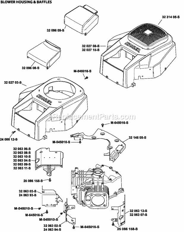 kohler motor parts diagram