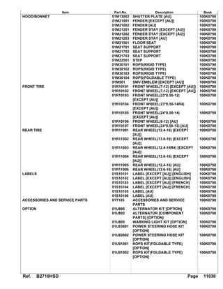 kubota b2710 parts diagram