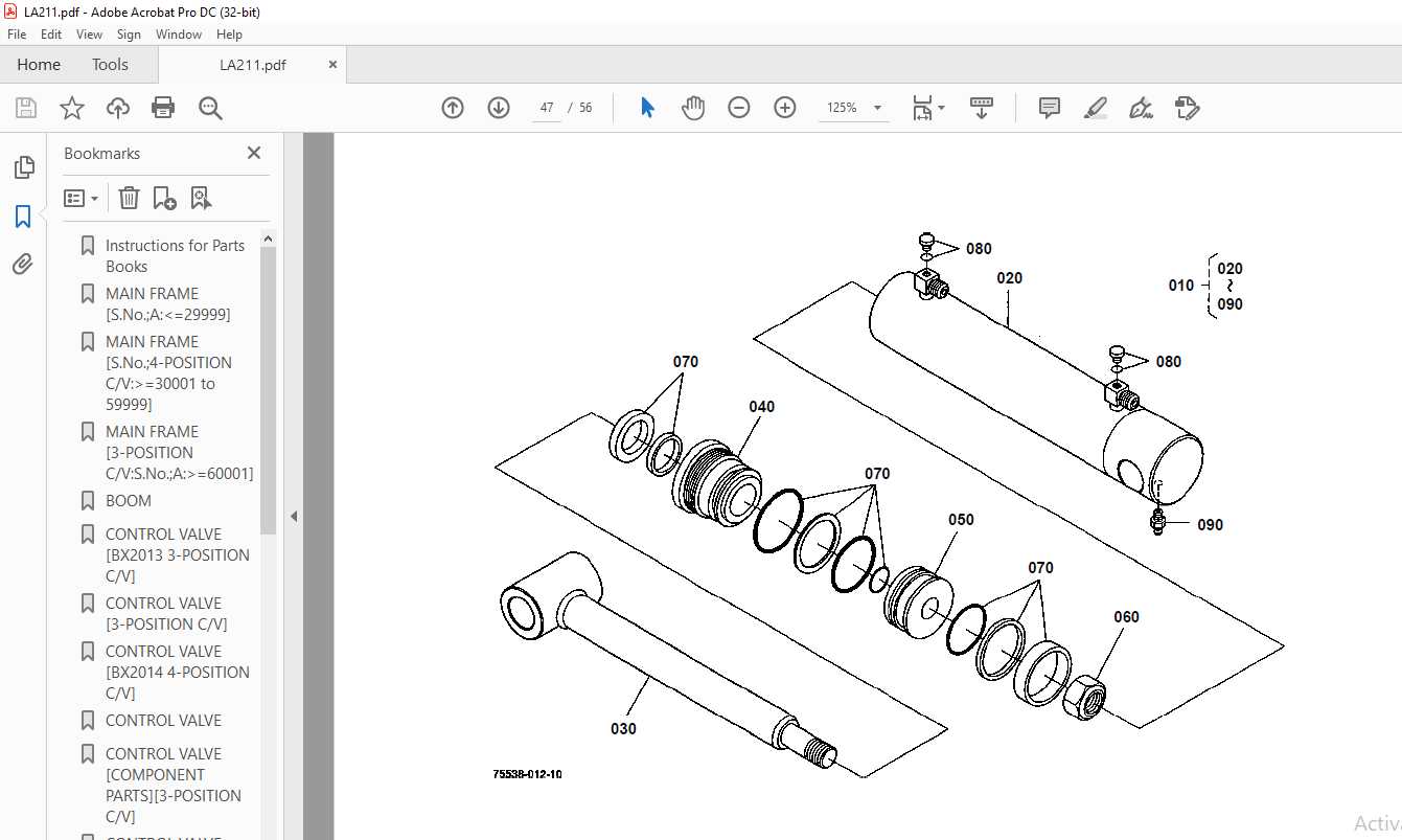 kubota la211 parts diagram