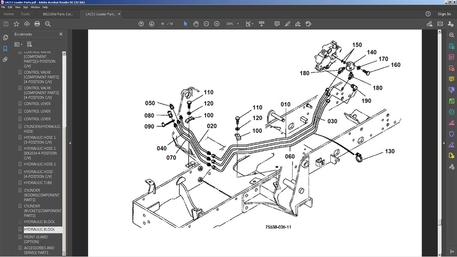 kubota la211 parts diagram